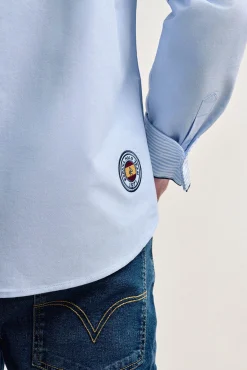 Valecuatro Camisas-Camisa masculina claro Espanha Azul