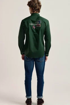 Valecuatro Camisas-Camisa masculina modelo cavalo Verde