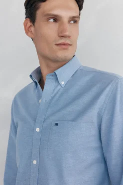 Pedro del Hierro Camisas-Camisa non-iron oxford liso Azul