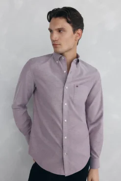 Pedro del Hierro Camisas-Camisa non-iron oxford liso Bordeaux