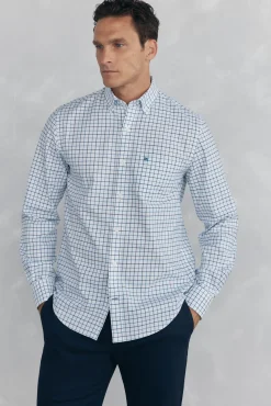 Pedro del Hierro Camisas-Camisa non-iron oxford quadrados Azul
