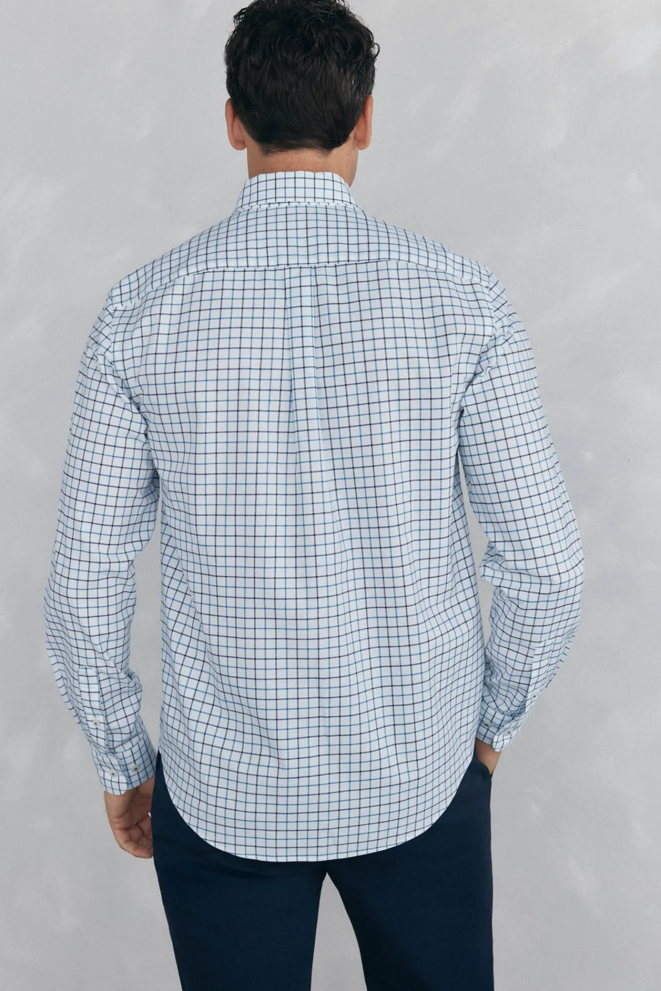 Pedro del Hierro Camisas-Camisa non-iron oxford quadrados Azul