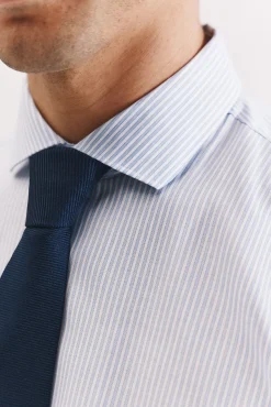 Cortefiel Camisas|Camisas Clássicas-Camisa ottoman corte slim fácil de engomar Azul