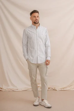 Celopman Camisas-Camisa Oxford verde