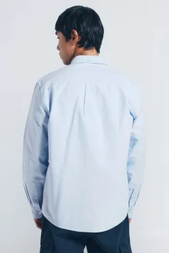 Springfield Camisas-Camisa Oxford azul