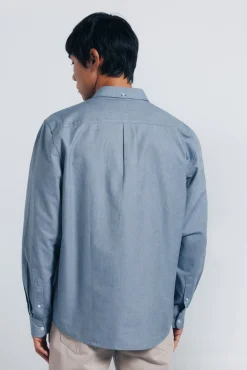 Springfield Camisas-Camisa Oxford azul