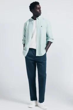 Springfield Camisas-Camisa Oxford verde