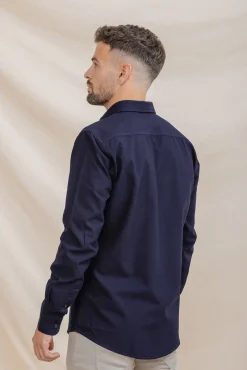 Celopman Camisas-Camisa Oxford azul