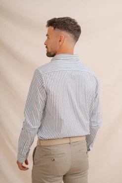 Celopman Camisas-Camisa Oxford azul