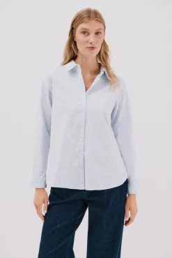Cortefiel Blusas-Camisa oxford Azul