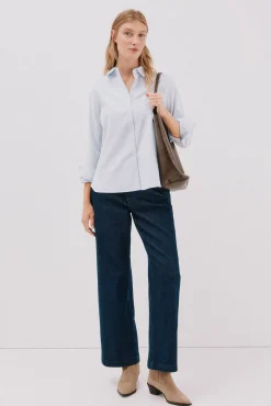 Cortefiel Blusas-Camisa oxford Azul