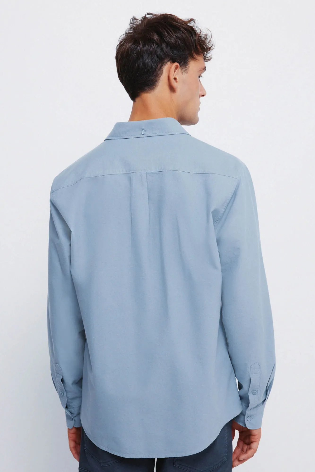 Springfield Camisas-Camisa Oxford colorida azul