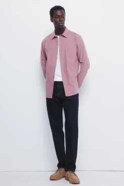 Springfield Camisas-Camisa Oxford colorida rosa