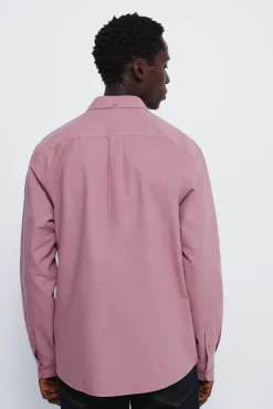 Springfield Camisas-Camisa Oxford colorida rosa