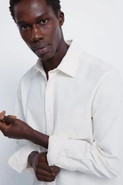 Springfield Camisas-Camisa Oxford colorida branco