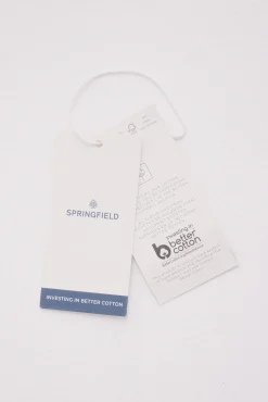 Springfield Blusas-Camisa Oxford com gola aberta azul