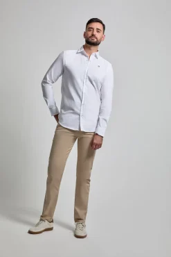 Street Monkey Camisas-Camisa Oxford com logótipo Branco