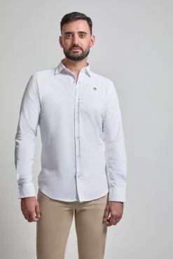 Street Monkey Camisas-Camisa Oxford com logótipo Branco
