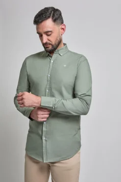 Street Monkey Camisas-Camisa Oxford com logótipo Verde