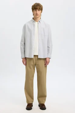 Selected Camisas-Camisa Oxford de corte regular Multicolorido