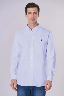 Us Polo Camisas-Camisa Oxford Dirk Azul