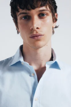 Springfield Camisas-Camisa Oxford Leve azul