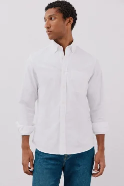 Cortefiel Camisas-Camisa oxford lisa Branco