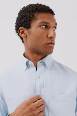 Cortefiel Camisas-Camisa oxford lisa Azul