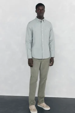 Pedro del Hierro Camisas-Camisa Oxford Lisa Escovada Verde