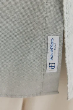Pedro del Hierro Camisas-Camisa oxford liso e icônica Verde