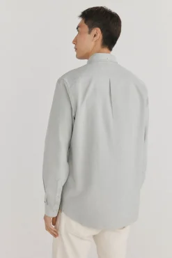 Pedro del Hierro Camisas-Camisa oxford liso e icônica Verde