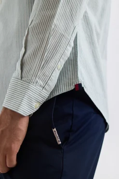 Williot Camisas-Camisa Oxford Listrada Verde