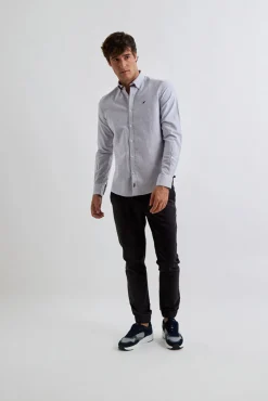 Williot Camisas-Camisa Oxford Listrada Azul