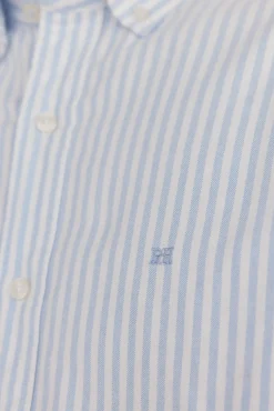 Pedro del Hierro Camisas-Camisa Oxford Listrada Candela Icônica Azul