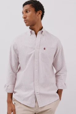 Cortefiel Camisas-Camisa oxford listrada com vela Granada
