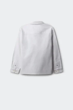 Springfield Kids Camisas-Camisa Oxford patch para meninos branco