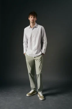 OOTO Camisas-Camisa oxford riscas Verde