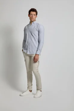 Street Monkey Camisas-Camisa Oxford riscas com logótipo Azul