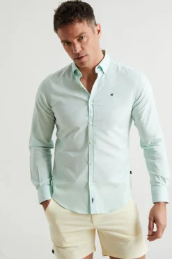 Williot Camisas-Camisa Oxford Slim Fit Verde