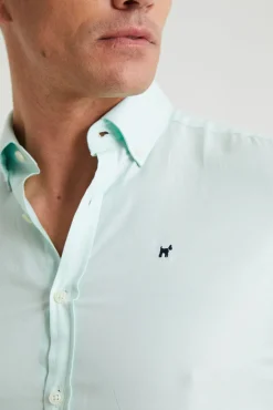 Williot Camisas-Camisa Oxford Slim Fit Verde