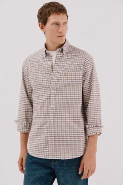 Cortefiel Camisas-Camisa oxford xadrez Castanho