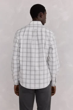 Pedro del Hierro Camisas-Camisa Oxford Xadrez Escovada Cizento