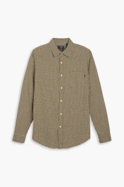 Dockers Camisas-Camisa para homem Icon Slim Fit com botões Castanho