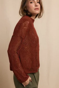 Slowlove Camisolas-Camisa Perkins vazada Laranja