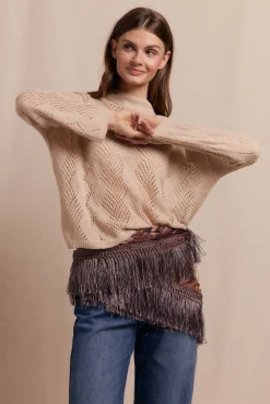 Slowlove Camisolas-Camisa Perkins vazada Tostado