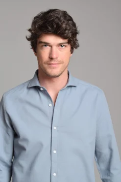 Cloking Camisas-Camisa Piqué Azul