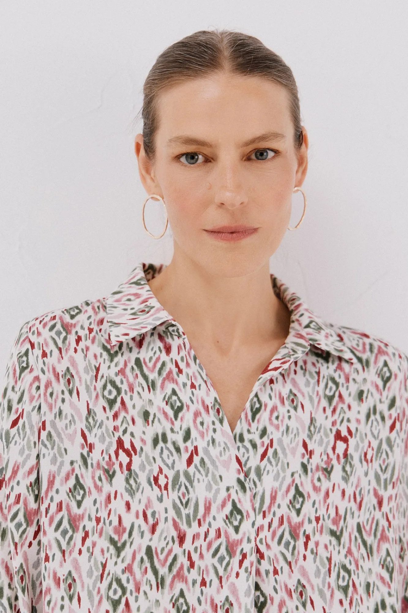 Cortefiel Blusas-Camisa plissada Multicolorido