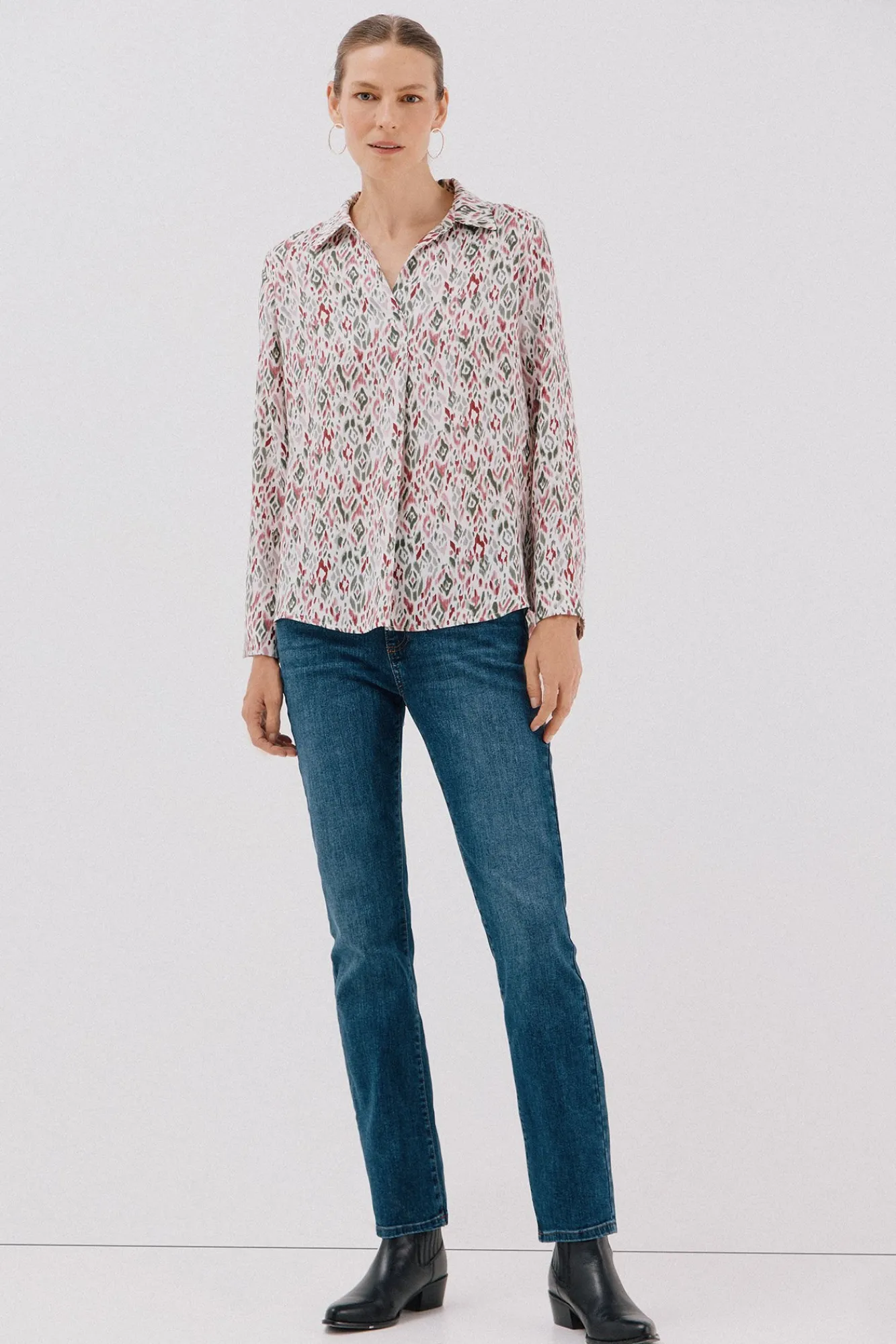 Cortefiel Blusas-Camisa plissada Multicolorido