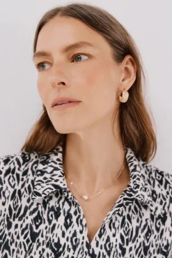 Cortefiel Blusas-Camisa plissada Impressão