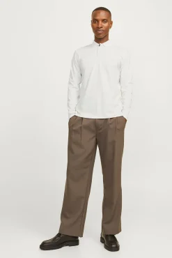 Jack & Jones Polos-Camisa polo clássica de manga comprida Branco